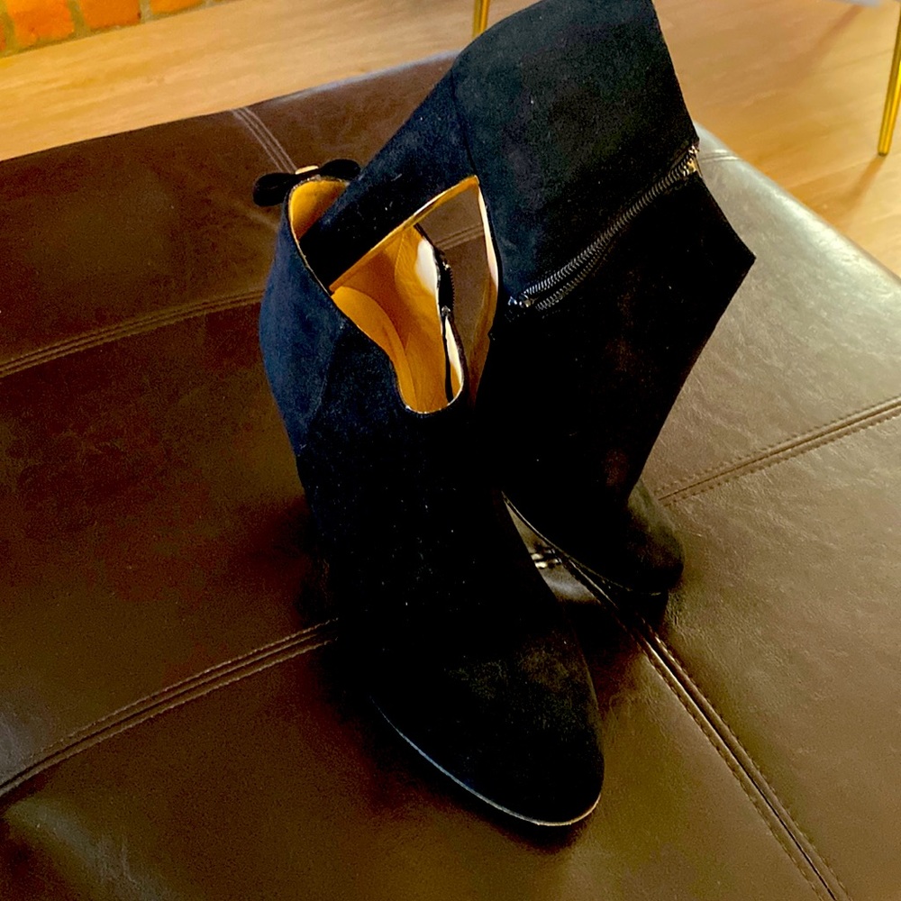 Kate Spade Netta Black Suede Booties